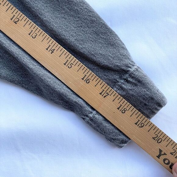 ZARA Jumpsuit Youth 11-12 Grey Denim Long Sleeve Retro‎ Button Up - Picture 11 of 12
